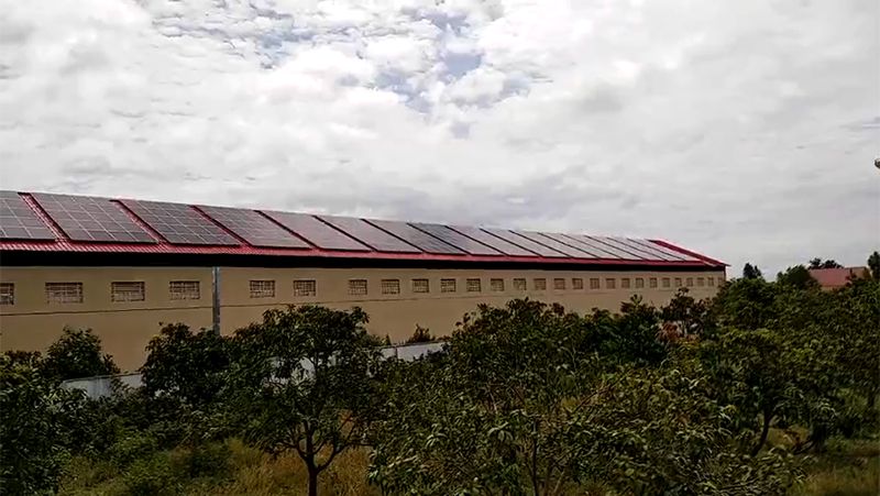 Centrale photovoltaïque installée au Cambodge
